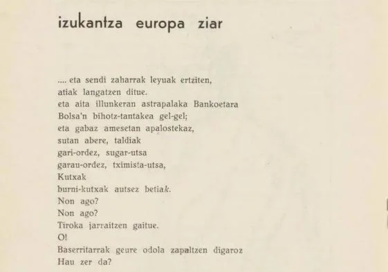 El No Hallazgo Del Poema De Rafael Alberti En Euskera El Correo